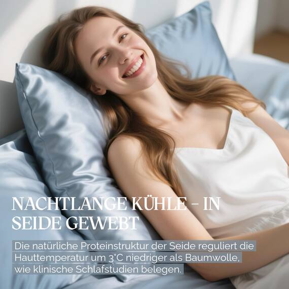 2er Set Seidenkissenbezug 40x80, Ravmix Kissenbezüge aus Seide, für Haar und Haut, mit verstecktem Reißverschluss, beide Seiten Seide, Maulbeerseide Kopfkissenbezug 40x80, 2 Stück, Feuersteinblau