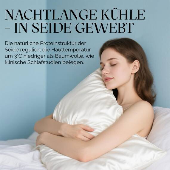 2er Set Seidenkissenbezug 40x80, Ravmix Kissenbezüge aus Seide, für Haar und Haut, mit verstecktem Reißverschluss, beide Seiten Seide, Maulbeerseide Kopfkissenbezug 40x80, 2 Stück, Elfenbein