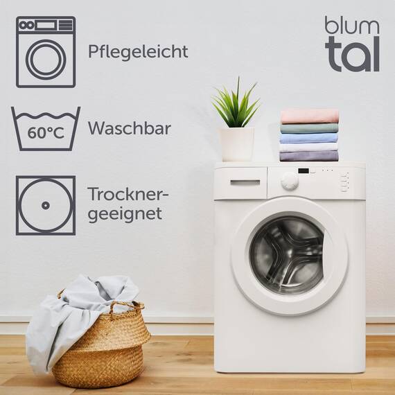 Blumtal Kissenbezug 40x60 cm (2er Set Kissenbezüge) - Gelb - 100% Baumwoll-Jersey, Oeko-Tex Zertifiziert, Kopfkissenbezug 40x60 - Jersey Kissenhülle - Bezug für Nackenstützkissen