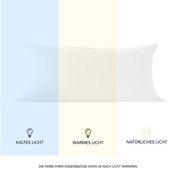 Dreamzie Kopfkissenbezug, 40 x 145 cm (2 Stück), 100% Baumwolle, Jersey, 150 g/m², weiß, Kissenbezug 40 x 145 cm, Baumwolle, strapazierfähig, hypoallergen, für Kopfkissen