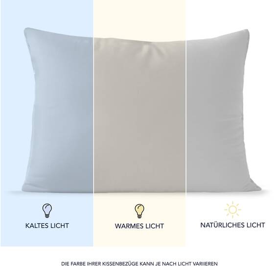 Dreamzie Kissenbezug 30x50 (Set mit 2) - 100% Jersey Baumwolle 150 g/qm Kissenbezüge -Grau - Für Kissenbezug 50x30 cm - Kissenhülle - Resistent und Hypoallergen