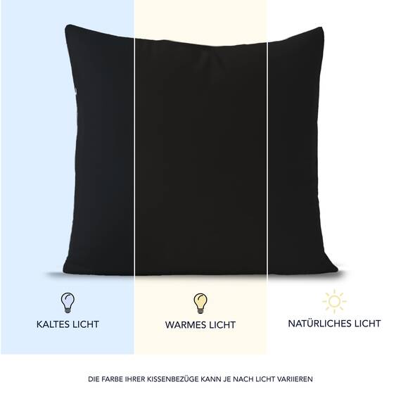 Dreamzie Kissenbezug 30x30 (Set mit 2) - 100% Jersey Baumwolle 150 g/qm Kissenbezüge -Schwarz - Für Kissen 30x30 cm - Kissenhülle - Kissenbezug - Resistent und Hypoallergen