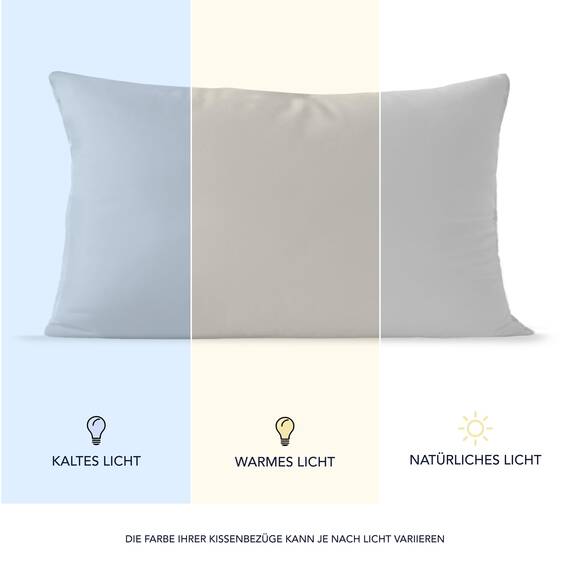 Dreamzie Kissenbezug 40 x 80 (Set mit 2) - 100% Jersey Baumwolle 150 g/qm Kissenbezüge -Grau - Für Kissen 40 x 80 cm - Kissenhülle - Kissenbezug - Resistent und Hypoallergen