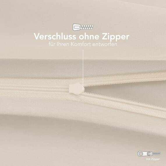 Dreamzie Kissenbezug 30x50 (Set mit 2) - 100% Jersey Baumwolle 150 g/qm Kissenbezüge -Beige - Für Kissenbezug 50x30 cm - Kissenhülle - Resistent und Hypoallergen