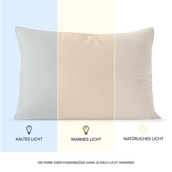 Dreamzie Kissenbezug 50x80 (Set mit 2) - 100% Jersey Baumwolle 150 g/qm Kissenbezüge -Beige - Für Kopfkissenbezug 50x80 - Kissenhülle - Kissenbezug - Resistent und Hypoallergen