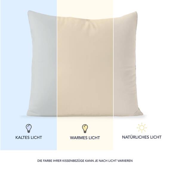 Dreamzie Kissenbezug 80x80 (Set mit 2) - 100% Jersey Baumwolle 150 g/qm Kissenbezüge -Beige - Für Kissen 80 x 80 cm - Kissenhülle - Kissenbezug - Resistent und Hypoallergen