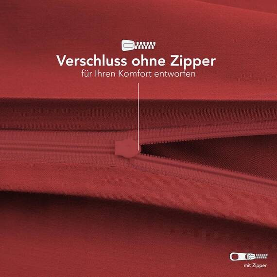 Kissenbezug 80x80 (Set mit 2) - 100% Jersey Baumwolle 150 g/qm Kissenbezüge -Rot - Für Kissen 80 x 80 cm - Kissenhülle - Kissenbezug - Resistent und Hypoallergen - Dreamzie
