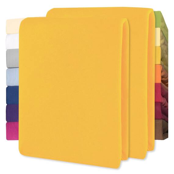 CelinaTex Jersey Spannbettlaken Lucina für Kids 60x120-70x140cm mais gelb 100% Baumwolle gekämmt superweich Spannbettbezug, Leintuch, Bettlaken, elastisch, Strech, Oeko-Tex