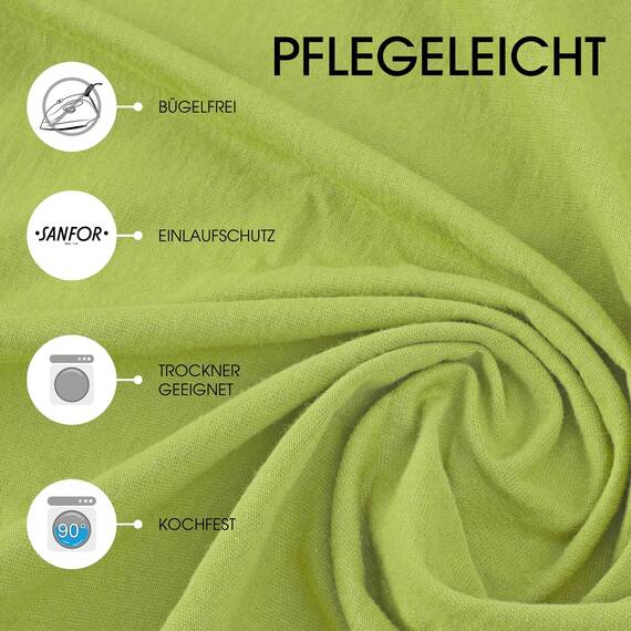 CelinaTex Jersey Spannbettlaken Lucina für Kids 60x120-70x140cm grün 100% Baumwolle gekämmt superweich Spannbettbezug, Leintuch, Bettlaken, elastisch, Strech, Oeko-Tex
