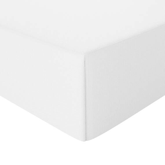 Amazon Basics Jersey Spannbettlaken, 100% Baumwolle, Spannbetttuch - Matratzenhöhe bis 30 cm, 180 x 200 cm, Weiß