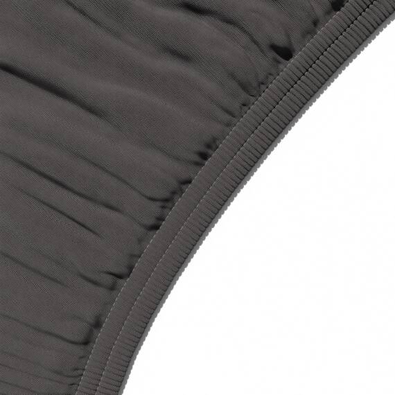 Amazon Basics Jersey Spannbettlaken, 100% Baumwolle, Spannbetttuch - Matratzenhöhe bis 30 cm, 90 x 200 cm, Dunkelgrau