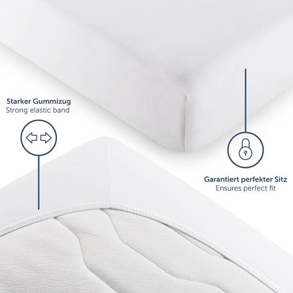 Blumtal® Basics Spannbettlaken 80x160-180 cm Jersey - Kinderbettlaken 80x160 aus 100% Baumwolle - OEKO-TEX zertifiziert