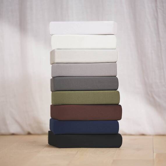 Blumtal Luxus Spannbettlaken 180x200cm Boxspringbett bis 40cm Höhe - Oeko-Tex Zertifizierte Baumwoll Bettlaken 180x200 Boxspringbett - Spannbettlaken 180x200cm Baumwolle - Grau