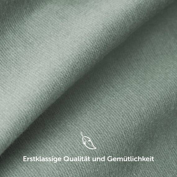 Blumtal Luxus Spannbettlaken 180x200cm Boxspringbett 2er Set bis 40cm Höhe - Oeko-Tex Zertifizierte Baumwoll Bettlaken 180x200 Boxspringbett - Spannbettlaken 180x200cm Baumwolle - Summer Green
