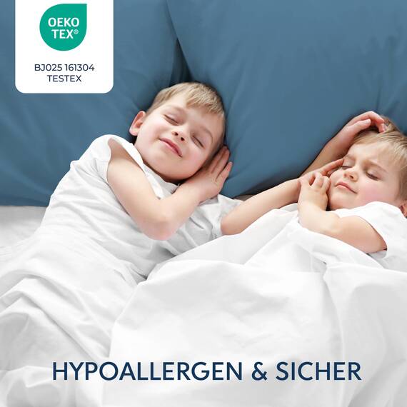 Dreamzie Kissenbezug 40x60 Blau 2er Set Mikrofaser Oeko-TEX Zertifiziert Kopfkissenbezug 40x60 Weich