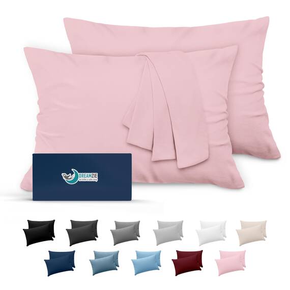 Kissenbezug 50x75 Rosa 2er Set Mikrofaser Oeko-TEX Zertifiziert Dreamzie - Kopfkissenbezug 50x75 Weich