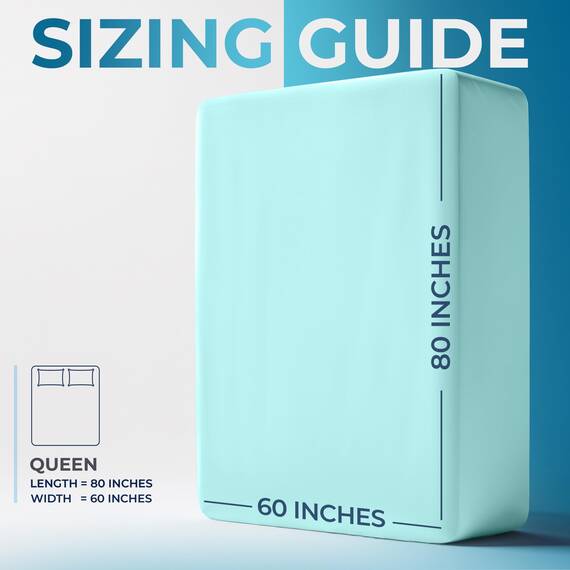 Utopia Bedding Queensize-Spannbetttuch mit extra tiefen Taschen, passend für Matratzen bis zu 53 cm, schrumpf- und farbbeständig, pflegeleicht, nur 1 Spannbetttuch mit tiefen Taschen, Spa-Blau