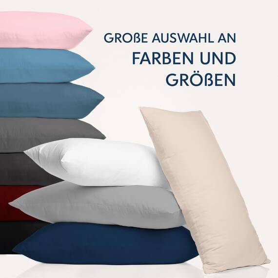 Kissenbezug 65x65 Dunkelblau 2er Set Mikrofaser Oeko-TEX Zertifiziert Dreamzie - Kopfkissenbezug 65x65 Weich