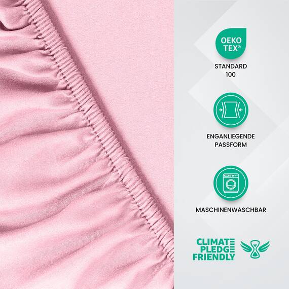 Utopia Bedding - Spannbettlaken 90x200cm - Rosa - Gebürstete Polyester-Mikrofaser Spannbetttuch - 35 cm Tiefe Tasche