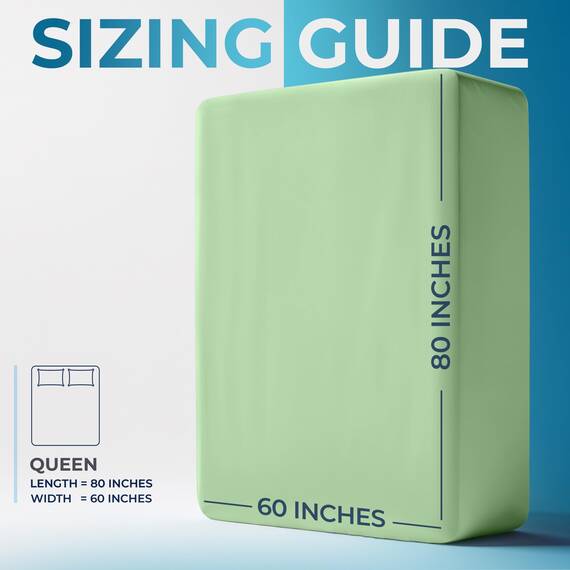 Utopia Bedding Queensize-Spannbetttuch mit extra tiefen Taschen, passend für Matratzen bis zu 53,3 cm, schrumpf- und farbbeständig, pflegeleicht, nur 1 Spannbetttuch mit tiefen Taschen, Salbeigrün