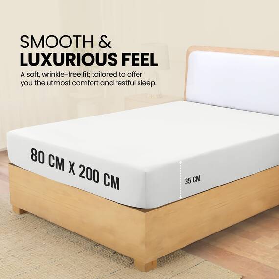 Utopia Bedding - Spannbettlaken 80x200cm - Weiß - Gebürstete Mikrofaser Spannbetttuch - 35 cm Tiefe Tasche