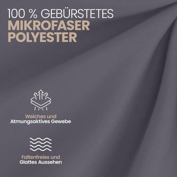 Utopia Bedding - 2er Set Spannbettlaken 120x200cm - Grau - Oeko-Tex Zertifiziertes - Gebürstete Mikrofaser Spannbetttuch - 35 cm Tiefe Tasche