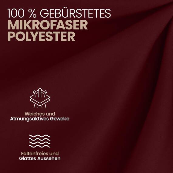 Utopia Bedding - 2er Set Spannbettlaken 180x200cm - Burgunderrot - Oeko-Tex Zertifiziertes - Gebürstete Mikrofaser Spannbetttuch - 35 cm Tiefe Tasche