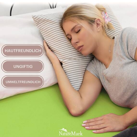 NatureMark 2er Pack Jersey Spannbettlaken, Spannbetttuch 100% Baumwolle in vielen Größen und Farben MARKENQUALITÄT ÖKOTEX Standard 100 | 180 x 200 cm - 200 x 200 cm - Apfel grün