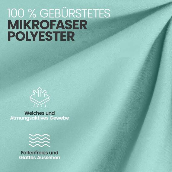 Utopia Bedding - 2er Set Spannbettlaken 90x200cm - Spa Blau - Oeko-Tex Zertifiziertes - Gebürstete Mikrofaser Spannbetttuch - 35 cm Tiefe Tasche