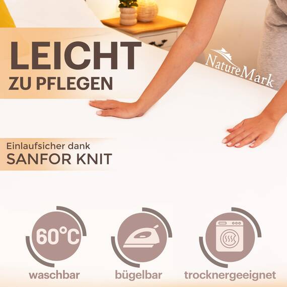 NatureMark 2er Pack Jersey Spannbettlaken, Spannbetttuch 100% Baumwolle in vielen Größen und Farben MARKENQUALITÄT ÖKOTEX Standard 100 | 90 x 200 cm - 100 x 200 cm -Navy/Weiss