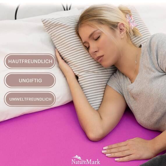 NatureMark 2er Pack Jersey Spannbettlaken, Spannbetttuch 100% Baumwolle in vielen Größen und Farben MARKENQUALITÄT ÖKOTEX Standard 100 | 120x200 cm - pink