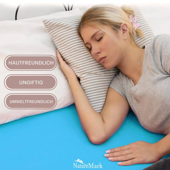 NatureMark 2er Pack Jersey Spannbettlaken, Spannbetttuch 100% Baumwolle in vielen Größen und Farben MARKENQUALITÄT ÖKOTEX Standard 100 | 200x220 cm +40 Steg - türkis