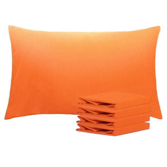 Ntbay Weiche, faltenfeste, schmutzabweisende, glatte Mikrofaser-Kissenbezüge 50x75 cm Orange