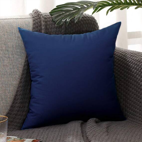 NTBAY 2er Set Kissenbezug 40x40 cm 100% Mikrofaser Kissenhülle, Superweicher Kopfkissenbezug, Marine Blau