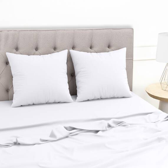 Utopia Bedding 4 Teilige Bettlaken Set 160x200 cm, Weiß - Polyester Microfaser, Oeko-Tex Zertifiziert, 1 Spannbettlaken 160x200 cm, 1 Bettlaken 266x259 cm und 2 Kissenbezüge 65x65 cm