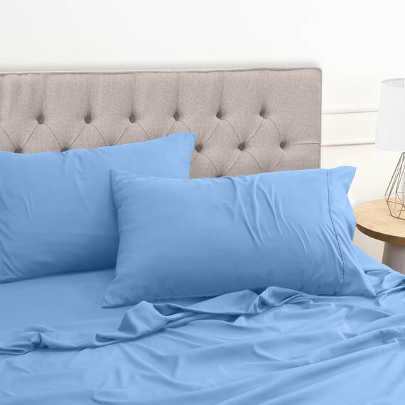 Utopia Bedding 4 Teilige Bettlaken Set 135x190 cm, Niederländisches Blau - Polyester Microfaser, Oeko-Tex Zertifiziert, 1 Spannbettlaken 135x190 cm, 1 Bettlaken 225x255 cm und 2 Kissenbezüge 50x75 cm