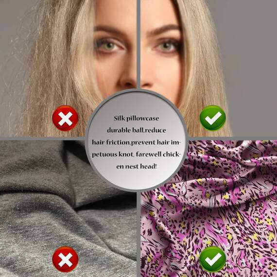 Kissenbezug aus Maulbeerseide für Haare und Haut, Seidenkissenbezug mit verstecktem Reißverschluss, Leopardenmuster, weich, atmungsaktiv, glatt, kühlende Seidenkissenbezüge zum Schlafen, Pink (Pink