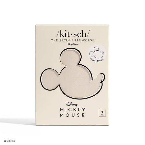 Kitsch Kissenbezug aus Satin mit Mickey/Minnie-Motiv, weicher als Seide, für Haar und Haut, kühlende Kissenbezüge aus Satin mit Reißverschluss, Kingsize, Mickey -