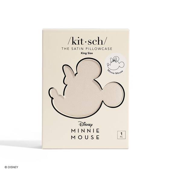 Kitsch Kissenbezug aus Satin mit Mickey/Minnie-Motiv, weicher als Seide, für Haar und Haut, kühlende Kissenbezüge aus Satin mit Reißverschluss, Kingsize, Minnie -