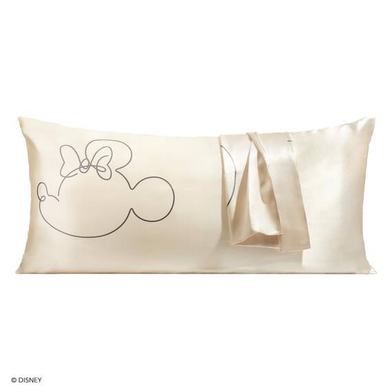 Kitsch Kissenbezug aus Satin mit Mickey/Minnie-Motiv, weicher als Seide, für Haar und Haut, kühlende Kissenbezüge aus Satin mit Reißverschluss, Kingsize, Minnie -