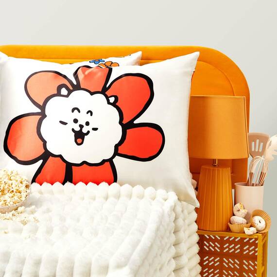BT21 x Kitsch Satin-Kissenbezüge mit Reißverschluss, weicher als Maulbeerseide-Kissenbezüge, Standardgröße, 1 Stück, glatt, kühlende Kissenbezüge für Haare, Hautgesundheit und Schönheitsschlaf (48,3 x