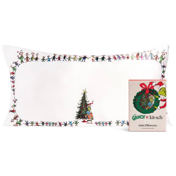 The Grinch x Kitsch Satin-Kissenbezug, King- Who-Ville