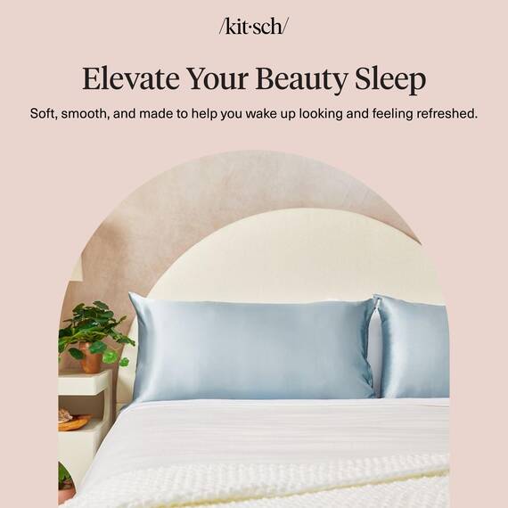 Kitsch Satin-Kissenbezug, King-Size, weicher als Maulbeerseide-Kissenbezug für Haar und Haut, atmungsaktiv, glatt, kühlende Kissenbezüge mit Reißverschluss, Geschenke für Frauen, Mutter, Männer,