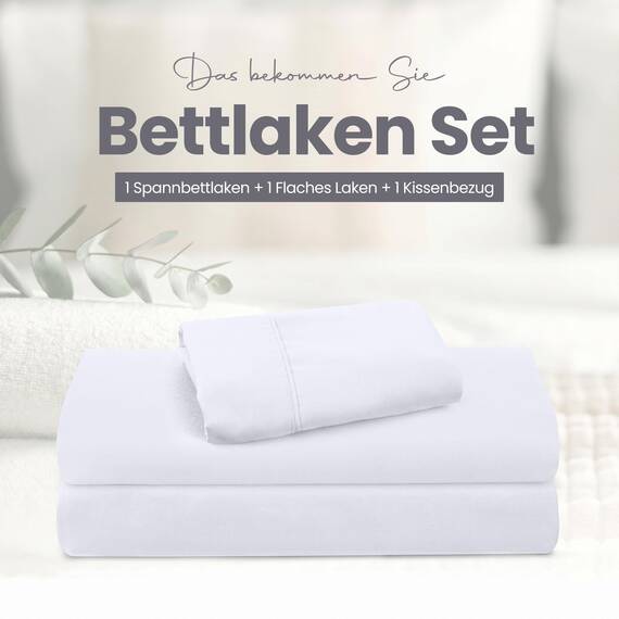 Utopia Bedding 3 Teilige Bettlaken Set 135x190 cm, Weiß - Polyester Microfaser, Oeko-Tex Zertifiziert, 1 Spannbettlaken 135x190 cm, 1 Bettlaken 225x255 cm und 1 Kissenbezug 45x155 cm