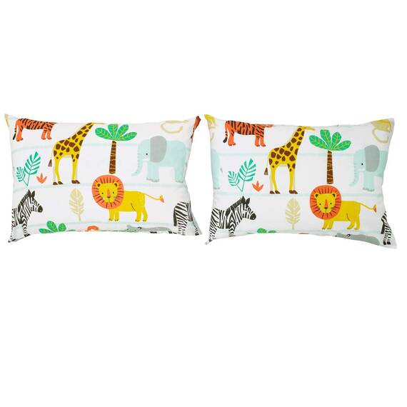 Bloomsbury Mill - Safari-Abenteuer – Dschungeltiere - Zwei Kissenbezüge (zusätzlich) - 50cm x 75cm