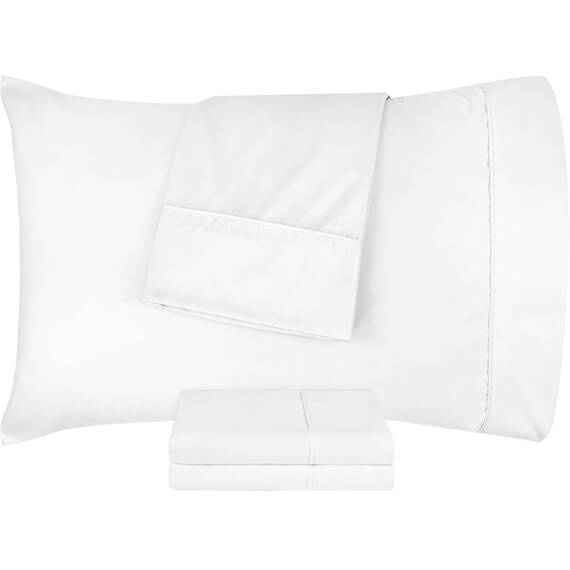 Utopia Bedding King Standard-Kissenbezüge – 4er-Pack – Hotelverschluss – weicher, gebürsteter Mikrofaserstoff – schrumpf- und farbecht, Kissenbezüge 20 X 36 Inches (King Std, weiß)