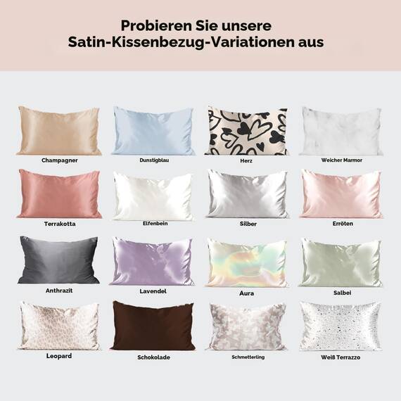 Kitsch Kissenbezug aus 100% Satin mit Reißverschluss, weicher als Seidenkissenbezug für Haar und Haut, kühlender Kissenbezug, Satin-Kissenbezug (King (2er-Pack), Leopardenmuster
