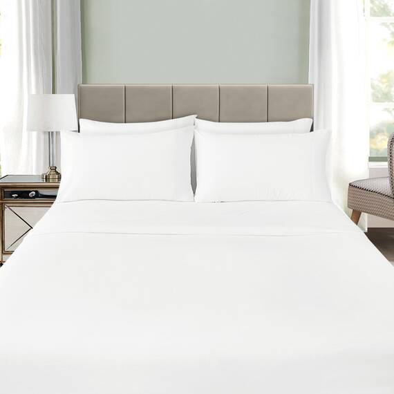 Utopia Bedding King-Kissenbezüge – 4er-Pack – Hotelverschluss – weicher, gebürsteter Mikrofaserstoff – schrumpf- und farbecht, Kissenbezüge, Kingsize, 20 X 40 Inches (weiß)