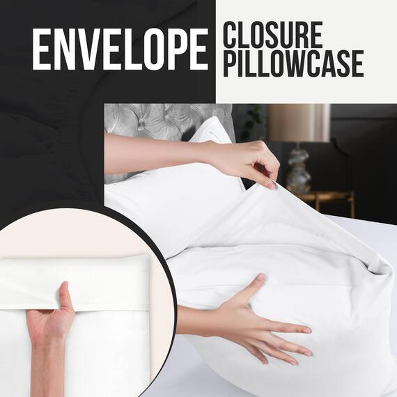 Utopia Bedding Standard-Kissenbezüge – 4er-Pack – Hotelverschluss – weicher, gebürsteter Mikrofaserstoff – schrumpf- und farbecht, Kissenbezüge, Standardgröße 20 X 26 Inches (Standard, Weiß)