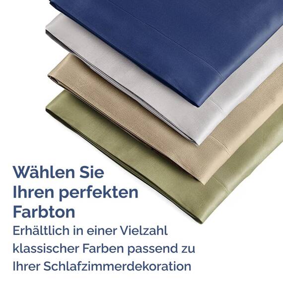 Kissenbezüge 40x80 cm Hellgrau im 2er-Pack - Weiche Kopfkissenbezüge aus Mikrofaser - Atmungsaktive, pflegeleichte und knitterfreie Kissenhüllen - Maschinenwaschbar mit Hotelverschluss - Oeko-TEX